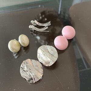Vintage Clip-On Earrings Bundle (4 Pairs)